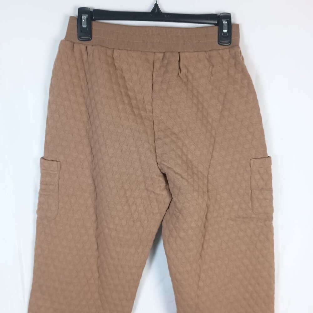Umgee Quilted Utility Jogger Pants Women S High Rise Casual Lounge NWT - Picture 5 of 6